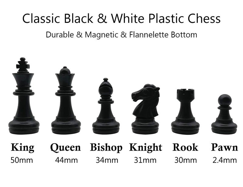 Fuhengli 9.8" Magnetic Travel Chess Set for Adults and Kids, with Outdoor Portable Folding Chess Board, Black & White Color - Image 4